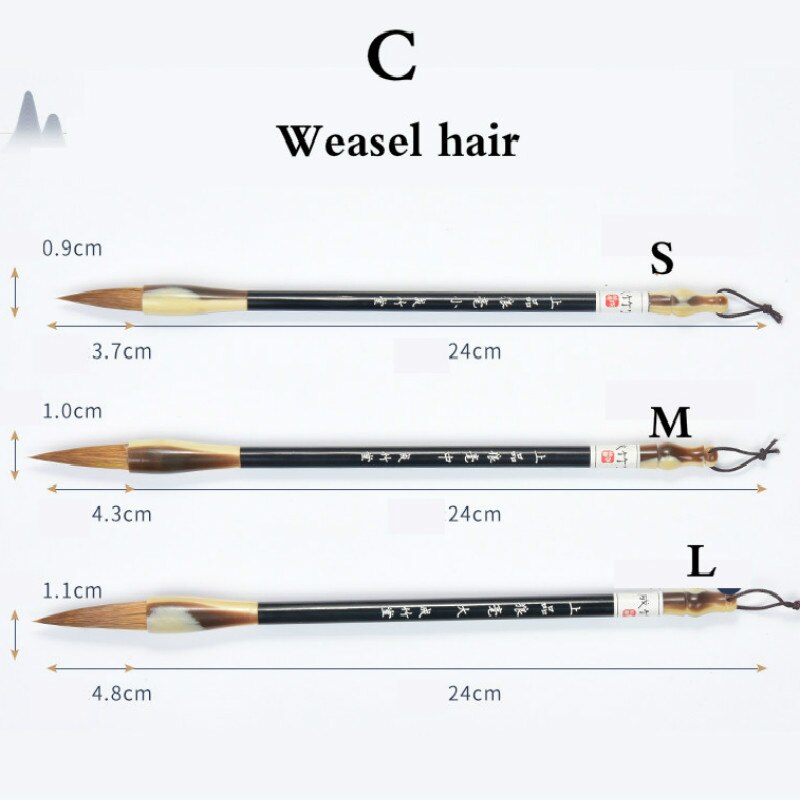 Wolf Hair Brush Pen Set Caligrafia High Grade Adult Calligraphy Brushes Pen Chinese Ink Painting Writing Brushes Set Tinta China