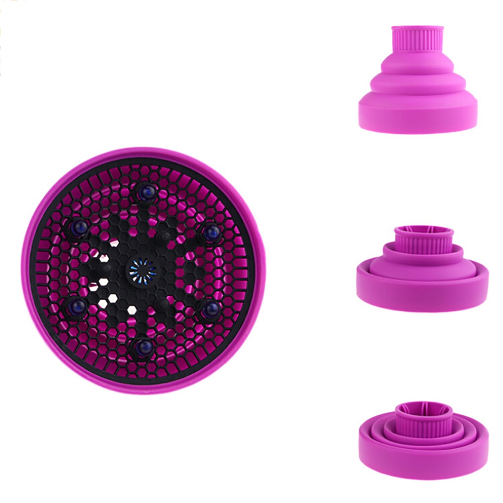 Silicone Universal Hair Diffuser Dryer Blower Hairdressing Salon Hair Curly Dryer Folding Diffuser Cover 4 Colors