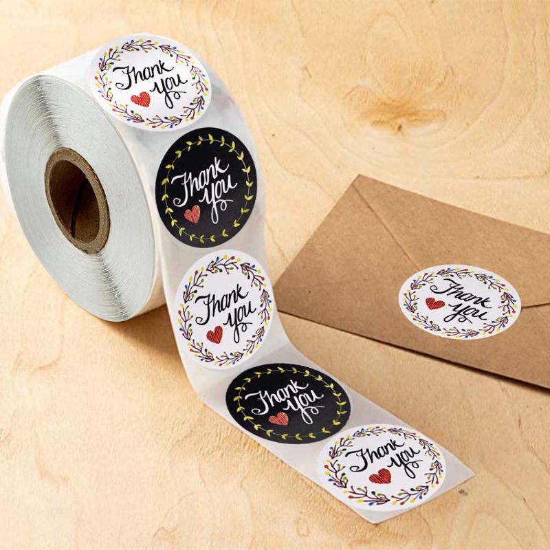 500pcs Round Thank You Stickers Scrapbooking DIY Seal Labels Wedding Party Package Stationery Invitations Sticker