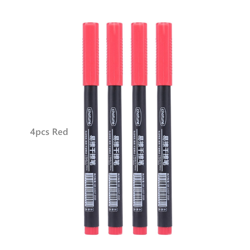 Haile 8pcs Erasable Whiteboard Pen 0.5mm Fine Point Black/Blue/Red Ink Blackboard Marker School Office Art Writing Stationery: Yellow