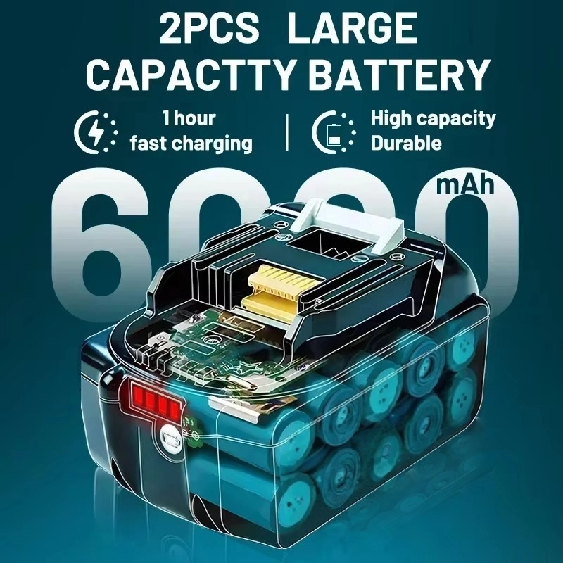 For Makita 100% Genuine 18V 6.0Ah/5.0Ah Li-ion Battery BL1860B BL1830 BL1850 BL1860b for Power Tools🔋