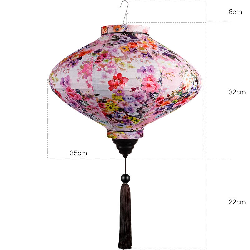 12/14 tums kinesiska sidenlyktor japan vietnam mid-höstlykta för utomhus vårfestival fest hängande dekor palatslykta: 15 14 tum