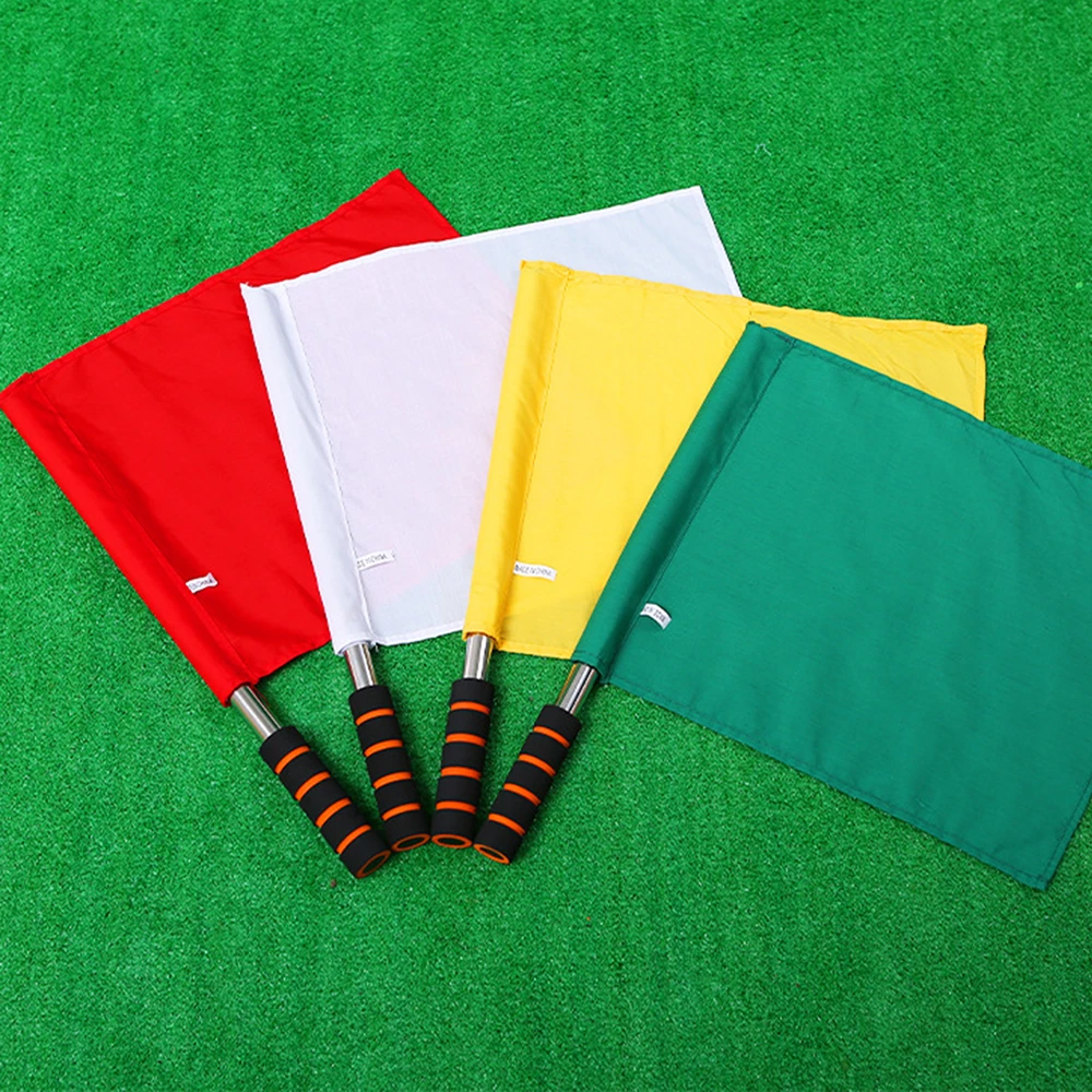 Drapeau d'arbitre de Football, jeu de foire , Match de sport, homme de ligne de Football, drapeaux imperméables, équipement d'arbitre de jeu de sport