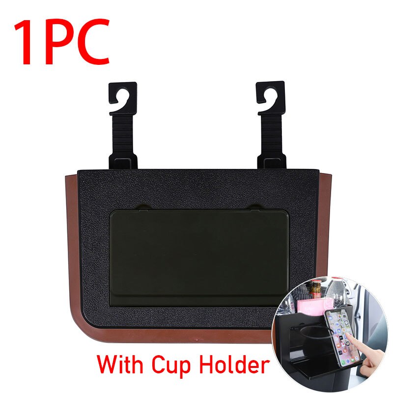 Autostoel opbergtas, waterdichte opbergzak voor de rugleuning, vuilniszak voor auto-accessoires, organizer voor sleutels, kaarten en telefoonhouder: 1pc zwarte upgrades