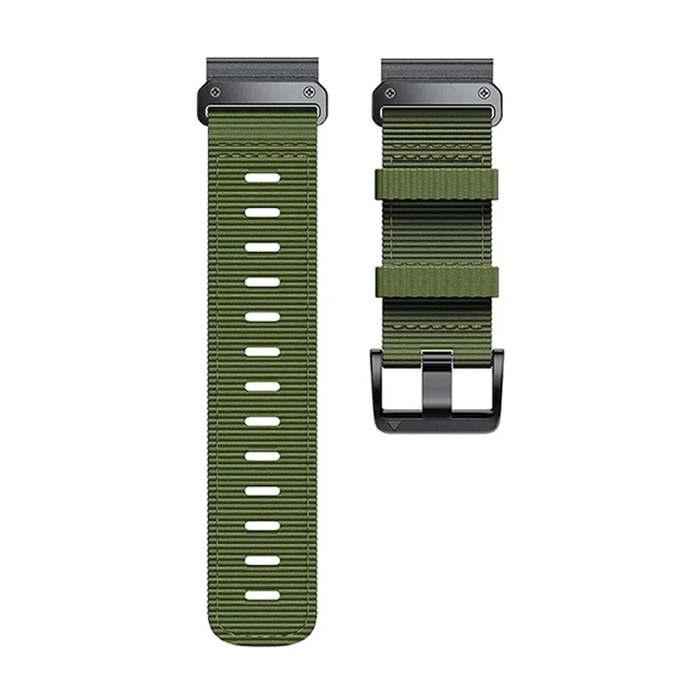 22mm 26mm QuickFit Nylon Uhrenarmbänder für Garmin Fenix 7 7X 6 6X Profi 5X 5Plus geflochtenes Armbinde für Garmin Epix Profi Gen 2 Enduro 3 2: kohleschwarz / 20 mm
