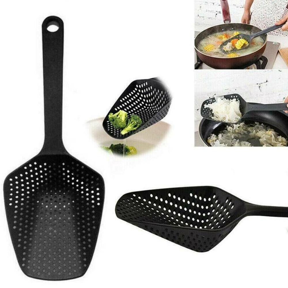 Colador antigoteo para agua de vegetales, accesorio de colador, pala de cocina, utensilio de cocina Co F3A4 1 unidad