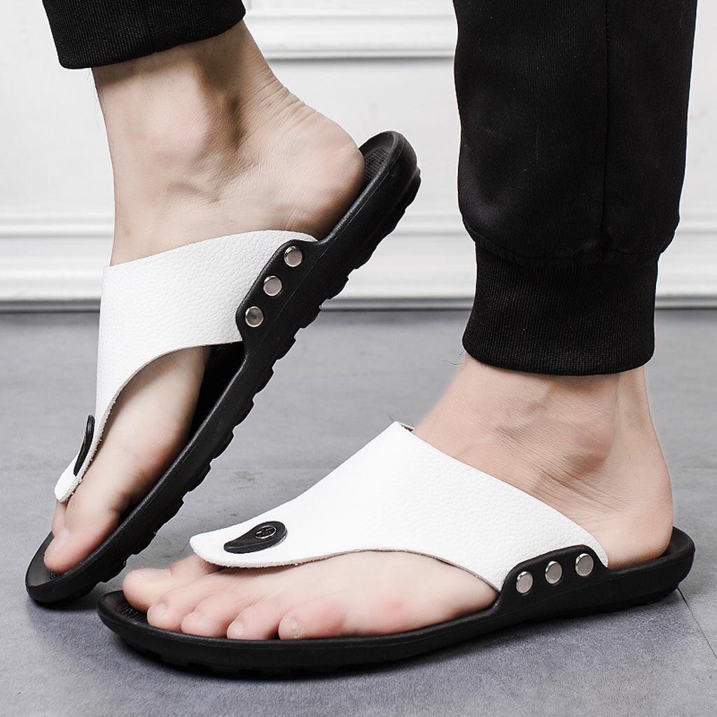 Sandalen Mannen Zomer Rome Flip Flop Casual Thuis Strand Wandelen Slipper Comfortabele T-Strap Open Teen Slipper #1225