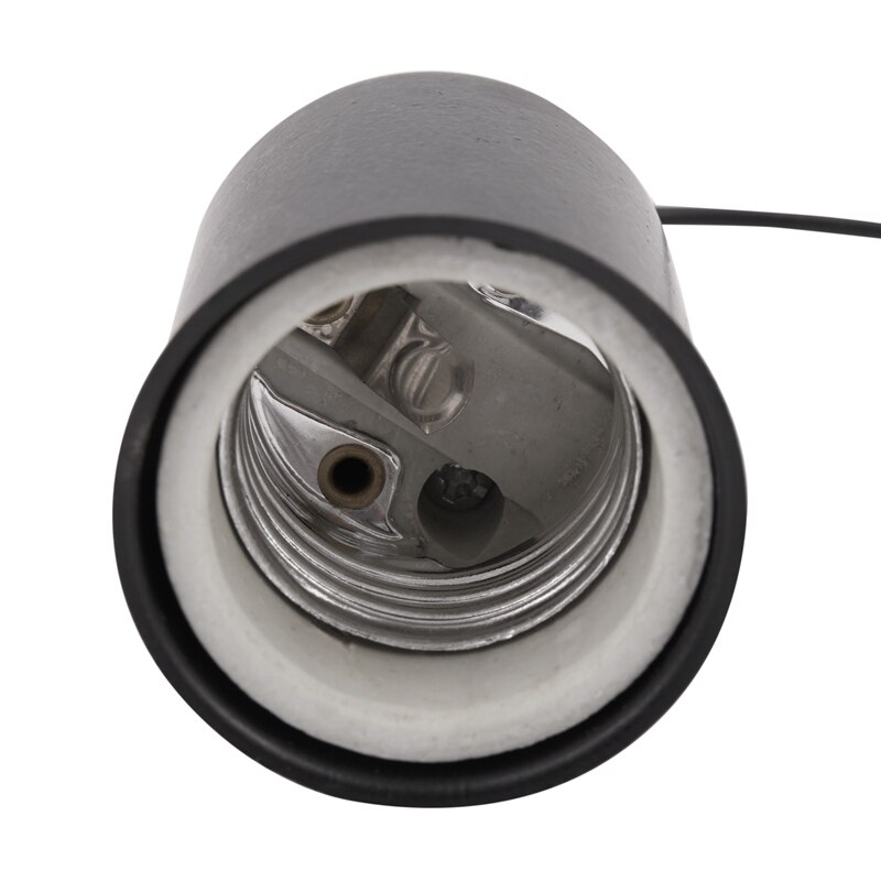 E27 Ceramic Screw Base Round LED Light Bulb Lamp Socket Holder Adapter metal Lamp Holder With Wire