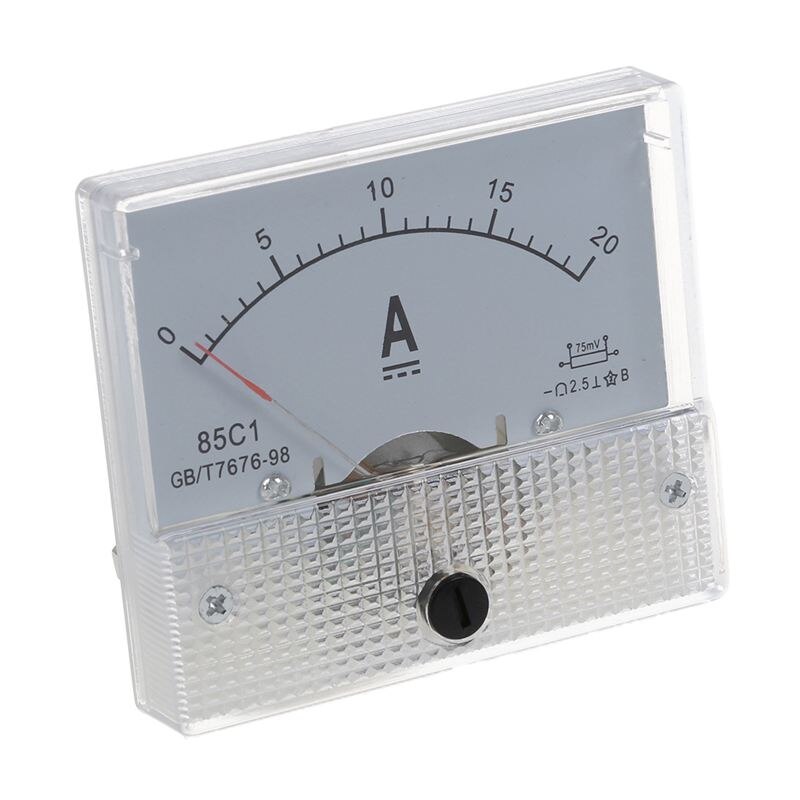 20A Analog Ampere Panel Meter Current Amp