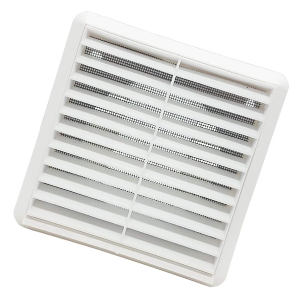 1PC Air Vent Ventilation Grill Cover Wall Ceiling Mounted Vent Built-in Fly Screen Mesh for Bathroom Office Home (White, 100mm): White 100MM