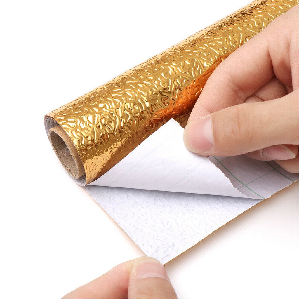 Premium Aluminum Foil Wall Paper Multifunction Self Adhesive Heat