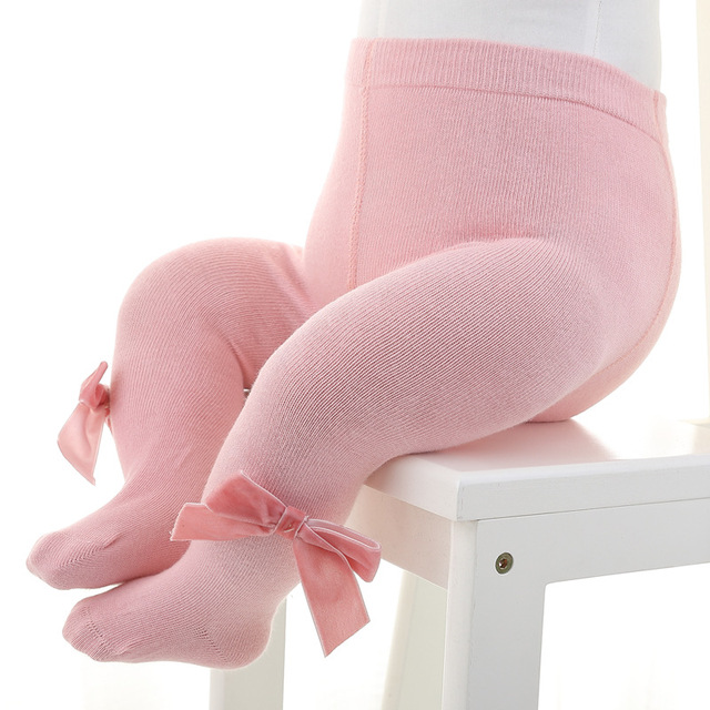 Autumn Winter Kids Baby Girls Tights Velvet Bow Cotton Stretch Warm Cute Princess Toddler Infant Baby Girl Pantyhose