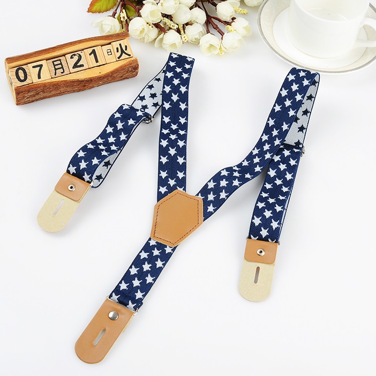 Kid'sButtons Suspenders Baby's Braces Elastic Adjustable baby buttons Strap Tirantes Bretelles width:2.5cm Length:65cm: Blue