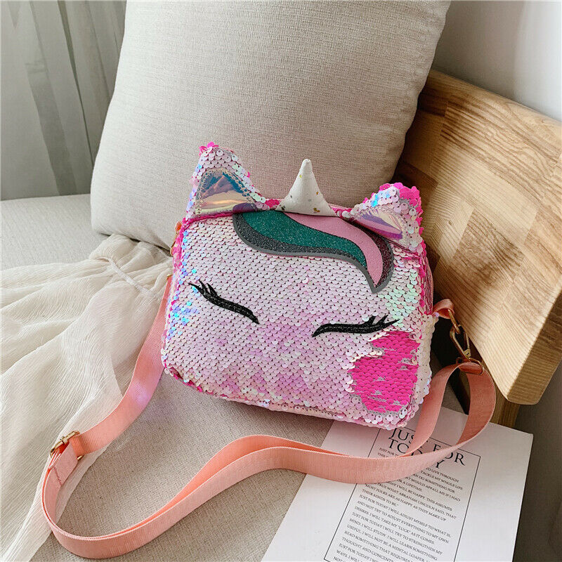 Nouvelle femmes licorne messager bandoulière dame sac à bandoulière sacoche sac à main fourre-tout: Candy Pink