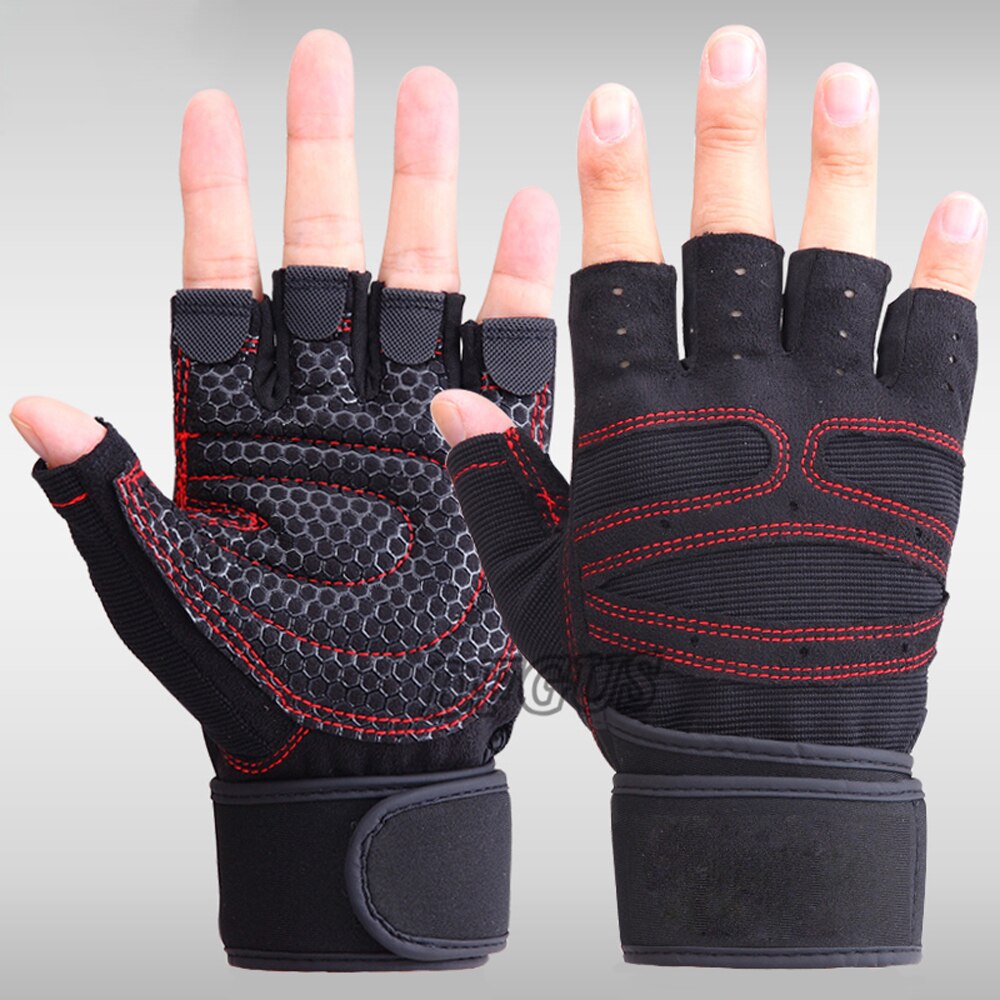 Half Vinger Gym Handschoenen Outdoor Sport Fitness Handschoenen Unisex Guantes Zwart Ademend Gewicht Lifiting 4 Kleuren