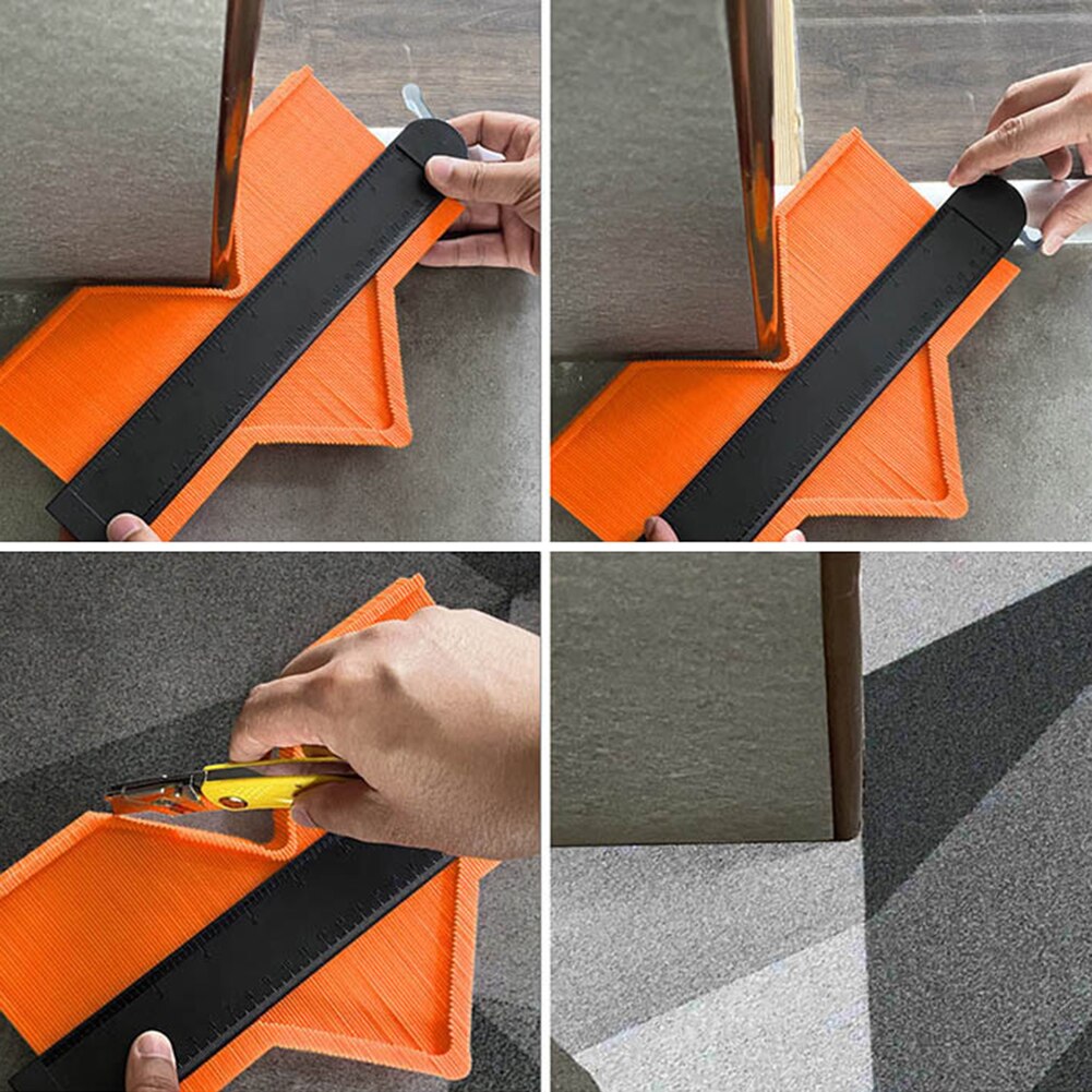Lock Wider Contour Gauge Profile Tool Edge Shaping Tiles Wood Measure Ruler Shaping Wood Measure Ruler Laminate Tiles Gauge