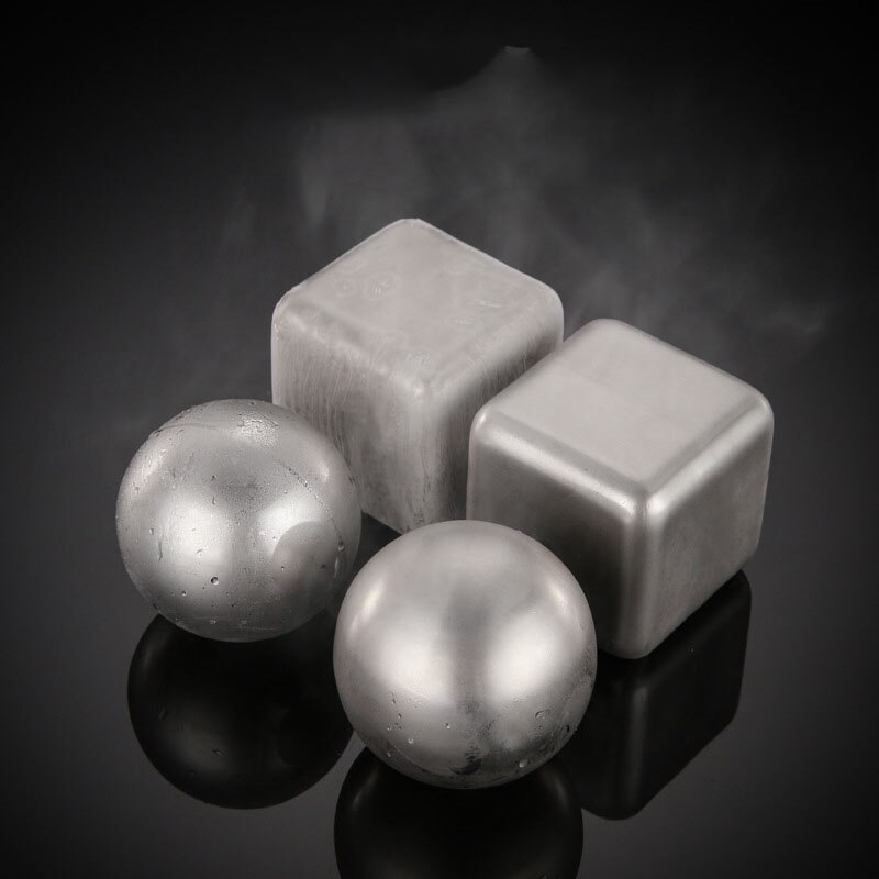 Whiskey Blocks Set - 2pcs Whiskey 304 Stainless Steel Ice Cube Set - Reusable Ice - Best drinkable