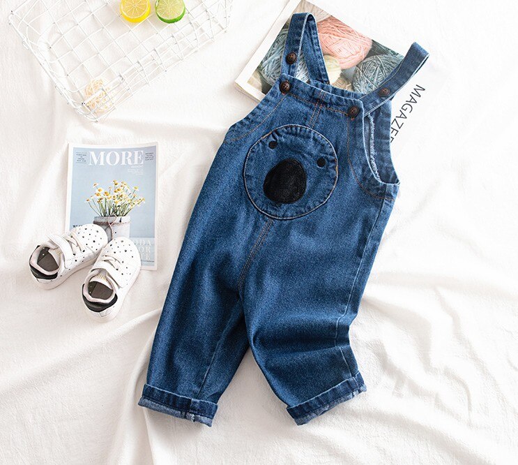 Jeans d'automne pour bébés garçons 75-100cm | Tenue denim pour bébés filles, de dessin animé,