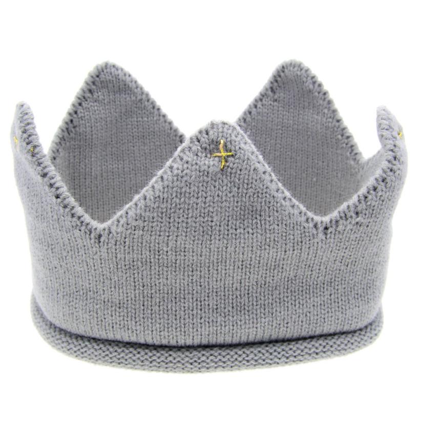 Cute Baby Boys Girls Crown Knit Headband Hat unscreen Baby Girl Hat Spring Baby Accessories dropshopper