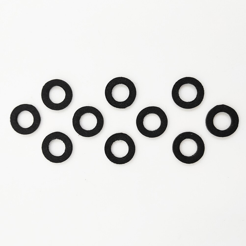10pcs Trumpet Valve Felt Washers Cushion Pad Trumpets Musical Instrument Accessory (Black)