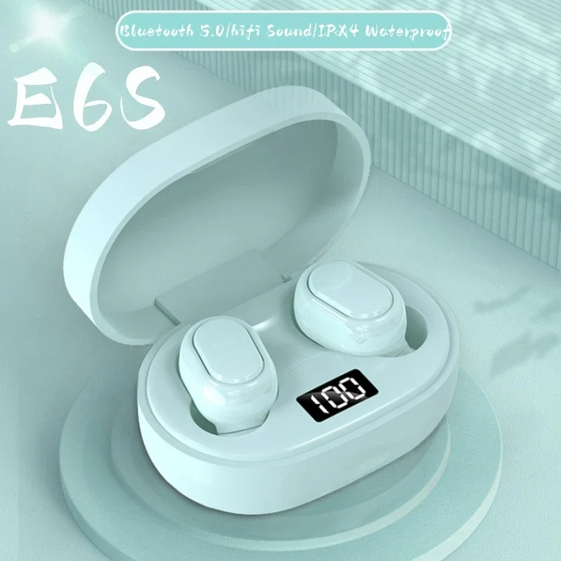 2025New E6S Draadloze Bluetooth Koptelefoon A6S TWS Headset Ruisonderdrukkende Koptelefoon Met Microfoon Hoofdtelefoon Voor iPhone Xiaomi