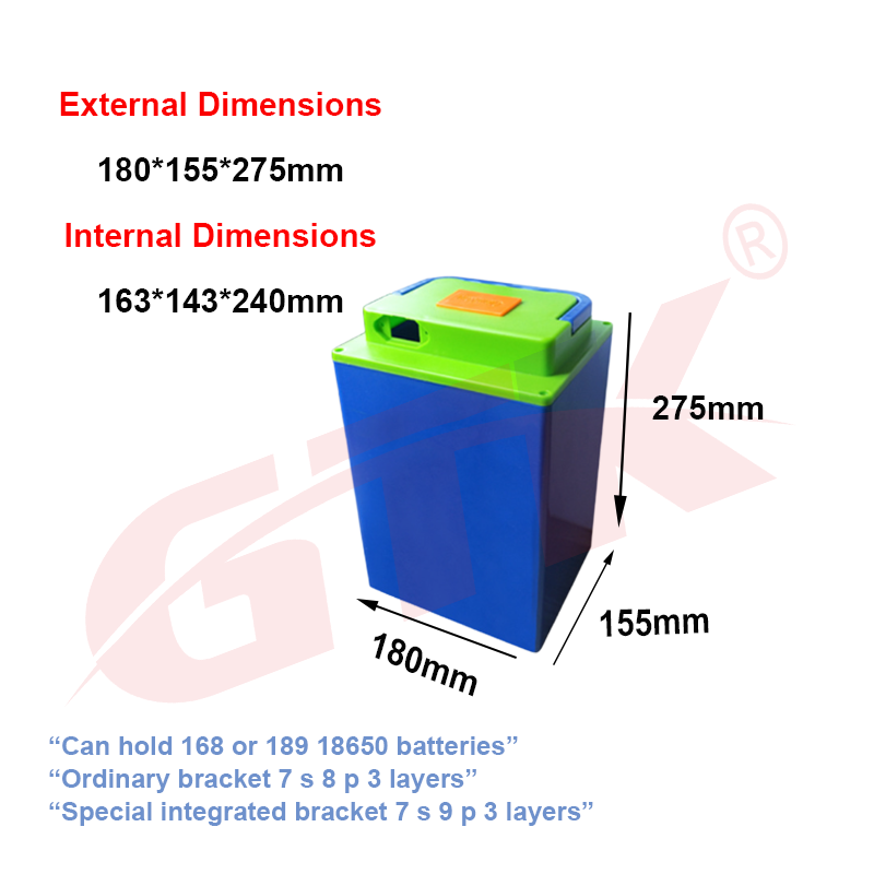 Gtk 12v/24v/48v/60v/72v batterijhouder, waterdicht plastic, geschikt voor lithium-ion/lifepo 4 batterijen, opbergdoos voor 18650/21700/32700 batterijen: Ander