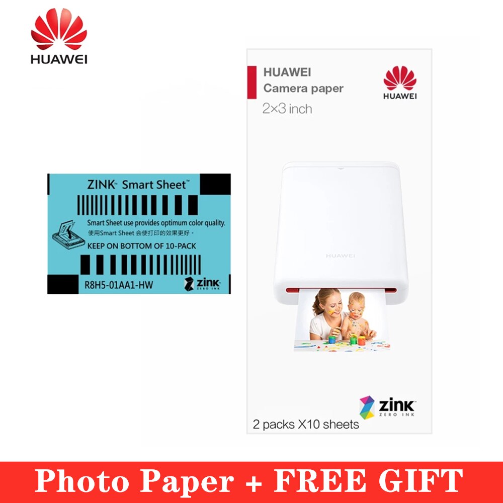 Huawei Zink 2*3 zoll 50*76mm Foto Papier Für Huawei Drucker HP Kanon zoemini LG PD261 251 233 239SP