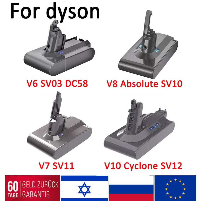 6000mAh dla Dyson V6 V7 V8 V10 akumulator Bateria SV10 SV11 SV12 SV09 akumulator Bateria do Sony DC58 Cel