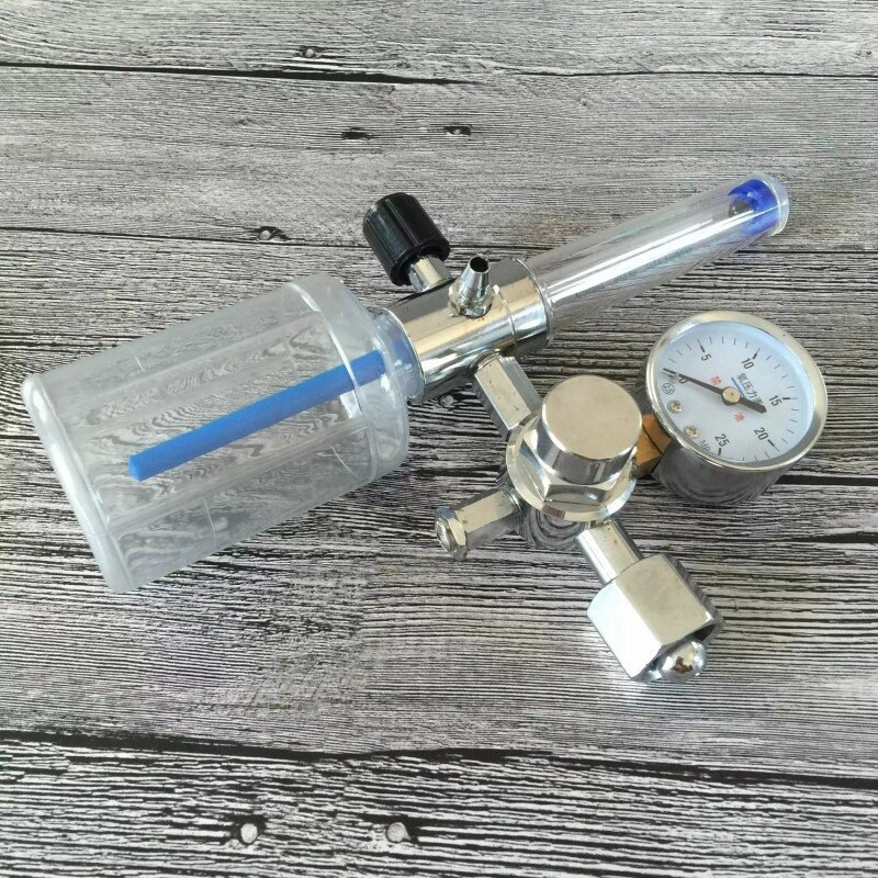 Oxygen Flow Meter Oxygen Flowmeter Pressure Gauge 0-10L/Min G5/8 Oxygen Pressure Valve Regulator