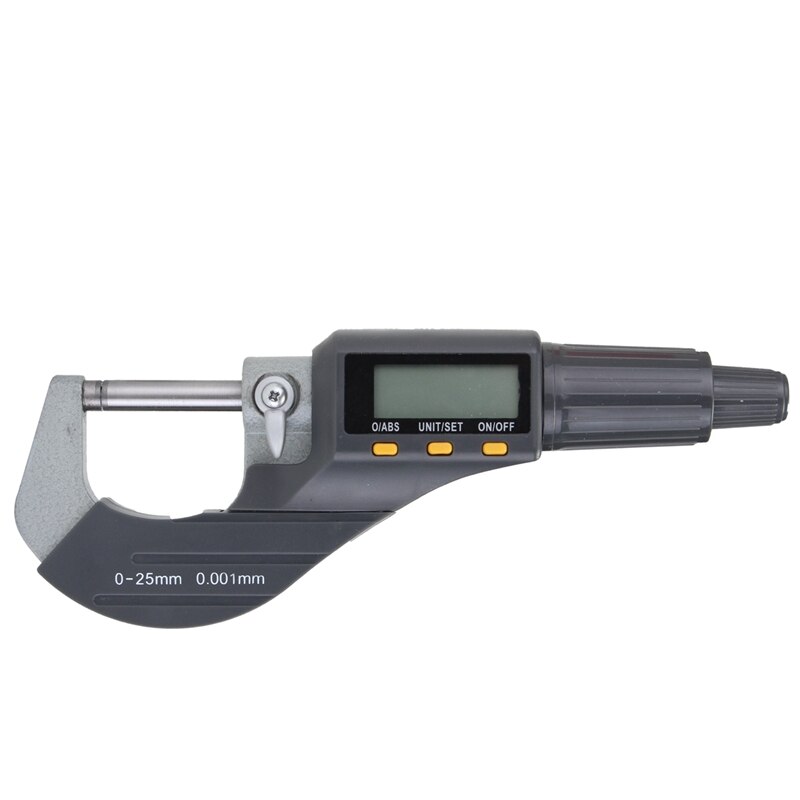 1Pcs Durable Electronic LCD Micrometer Digital 0-25mm 0.001mm/0.00005" Range Thickness Gauge Durable Measuring Tool Resolution
