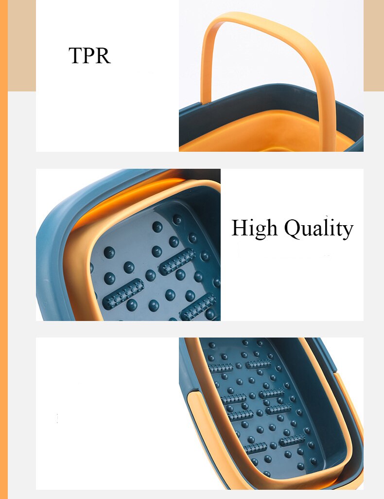 15L Grote Opvouwbare Draagbare Voetenbad Emmer Opvouwbare Voet Wassen Bad Auto Wassen Emmer Vissen Emmer Student Wasbord