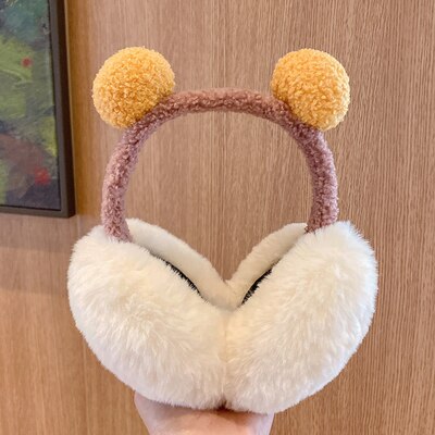 Foldable Kawaii Winter Cold Protection Earmuffs Ladies Cute Christmas Headband Earmuffs Thick Warm Plush Earmuffs Snow Keep Warm: style 09