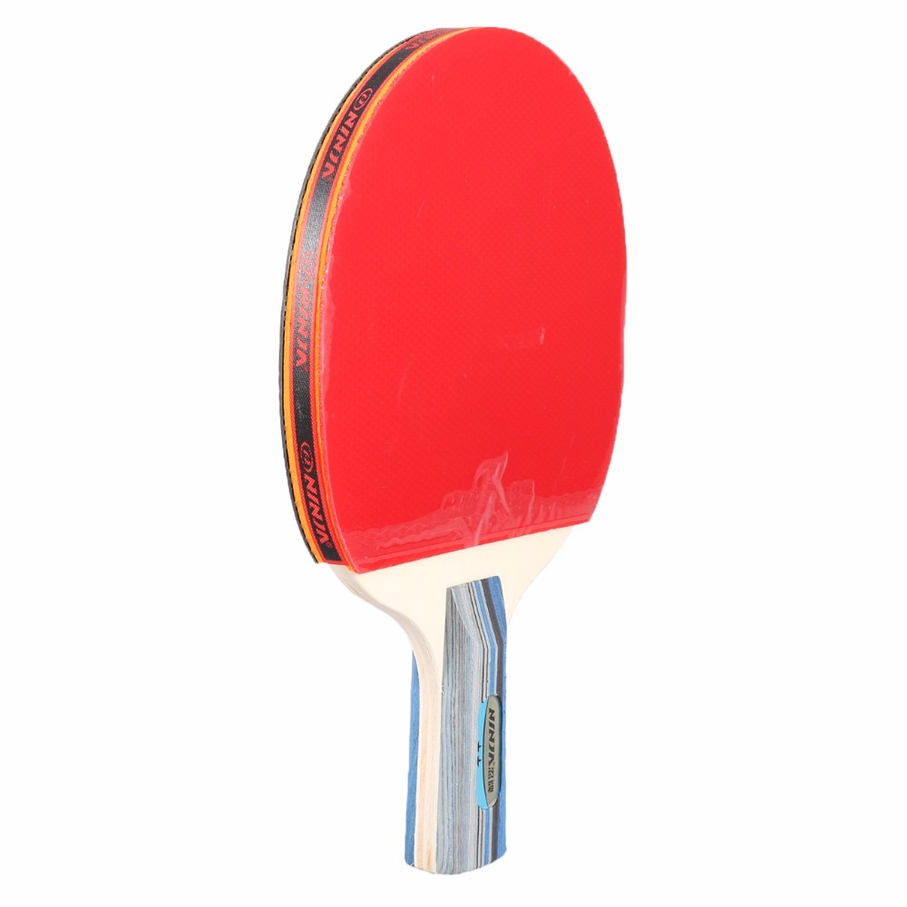 Carbon Fiber Table Tennis Racket Blade With Double Face Pimples-in Ping Pong Racket long handle with 2 balls 2002