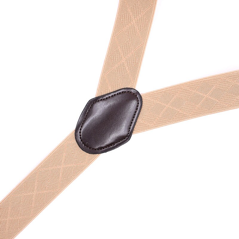 Chocolate Brown Leather Burgundy LARGE Braces - Le Colonel - Foto 6