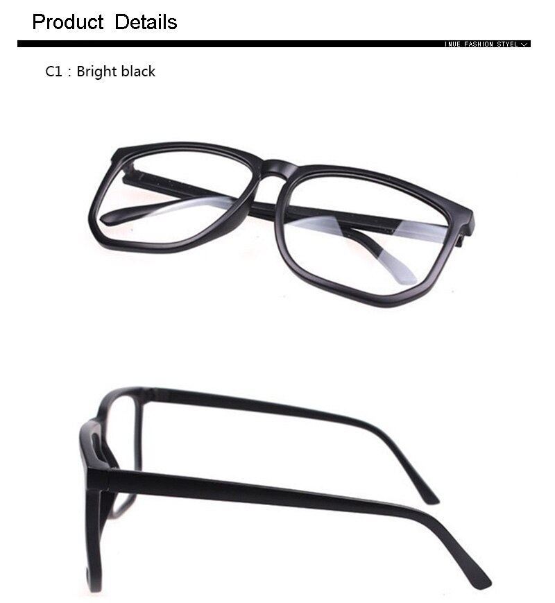 Optische brilmontuur damesbril unisex groot vierkant  s1500: C1