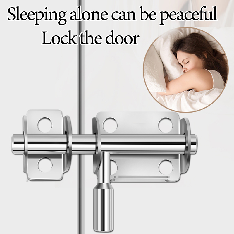 Stainless Steel Door Bolt Solid Sliding Bolts Latch Hasp Hardware Gate Safety Toilet Garden Gate Shed Door Lock Latch Buckle