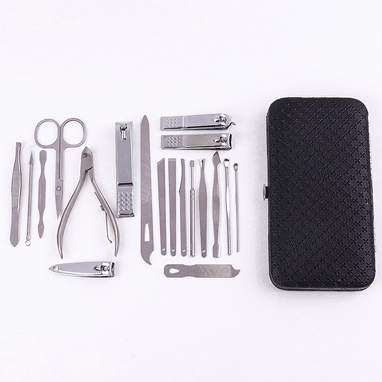 Schoonheid manicure pedicure schaar verzorgingsset manicure set 19 stuks nagelknipper eagle tools complete set in doos