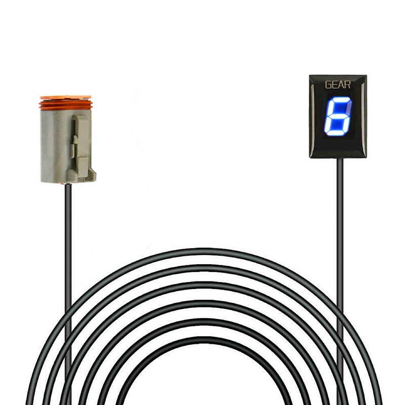 Gear Indicator Gear Meter For Harlei Motorcycle Plug Play EFI Engine Ecu Plug Mount 6 Speed 1-6 Level: Gear display-Blue