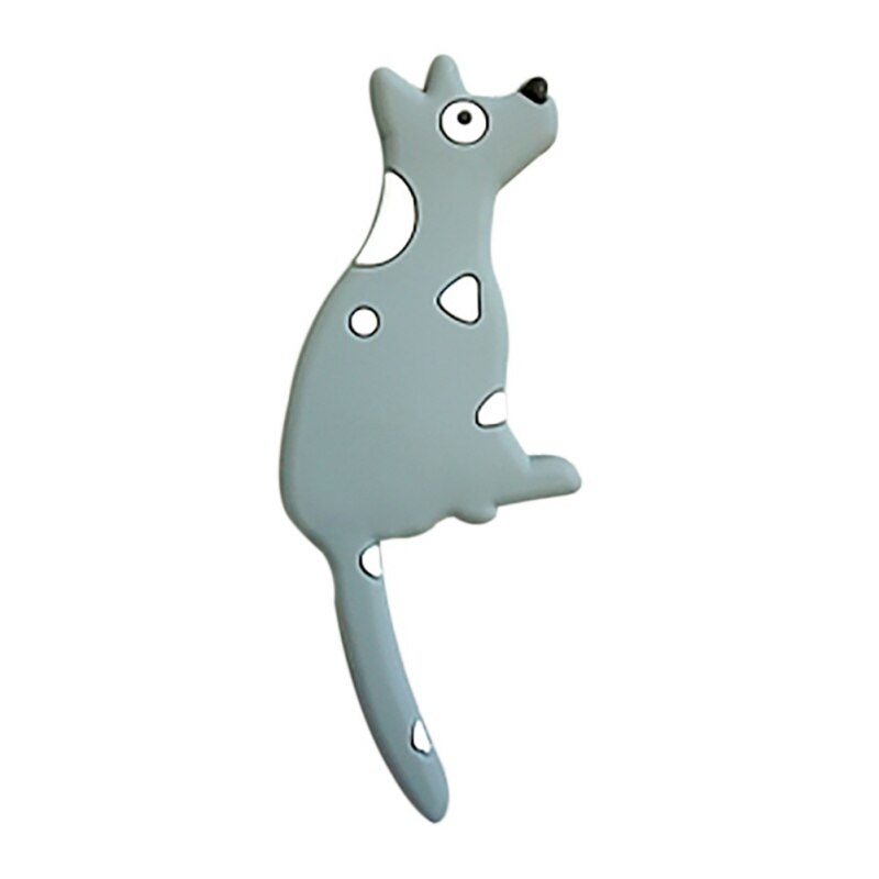 Cute Cartoon Cat/Dog Magnetic Wall-hung Key Fridge Sticker Multifunctional Refrigerator Magnet Hook Door Home Decoration: J