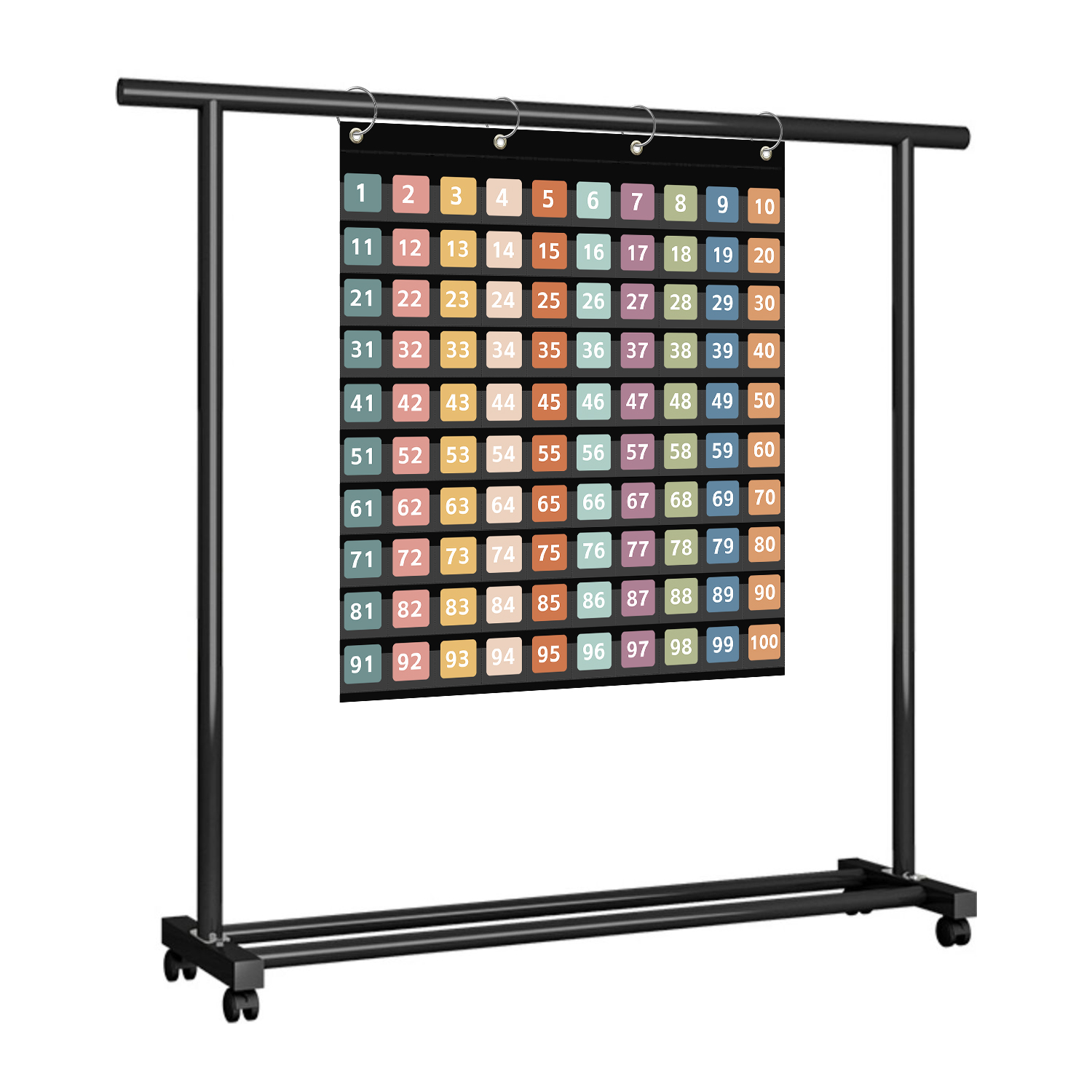 Classroom Hundreds Pocket Chart with 100 Number Cards Counting Pocket Chart 1-100 Board Pocket Chart for Teacher Kids