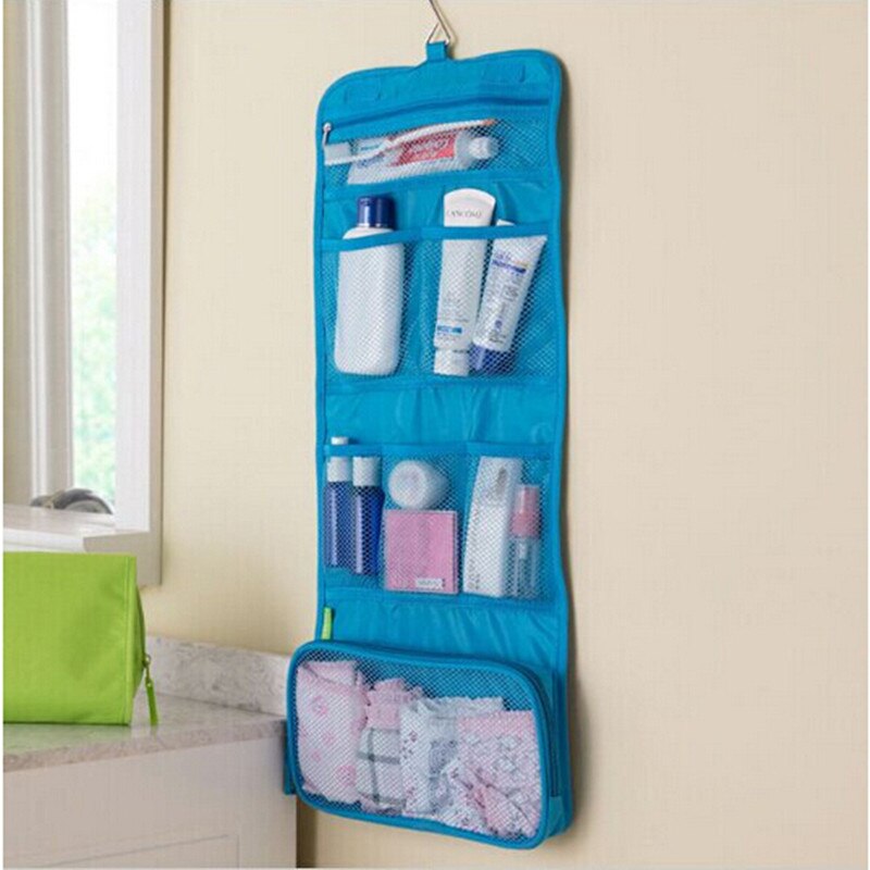 Draagbare Opknoping Organizer Bag Opvouwbare Cosmetische Make-Up Case Opslag Reizen Toilettas Zakken Wassen Badkamer Accessoires 840122