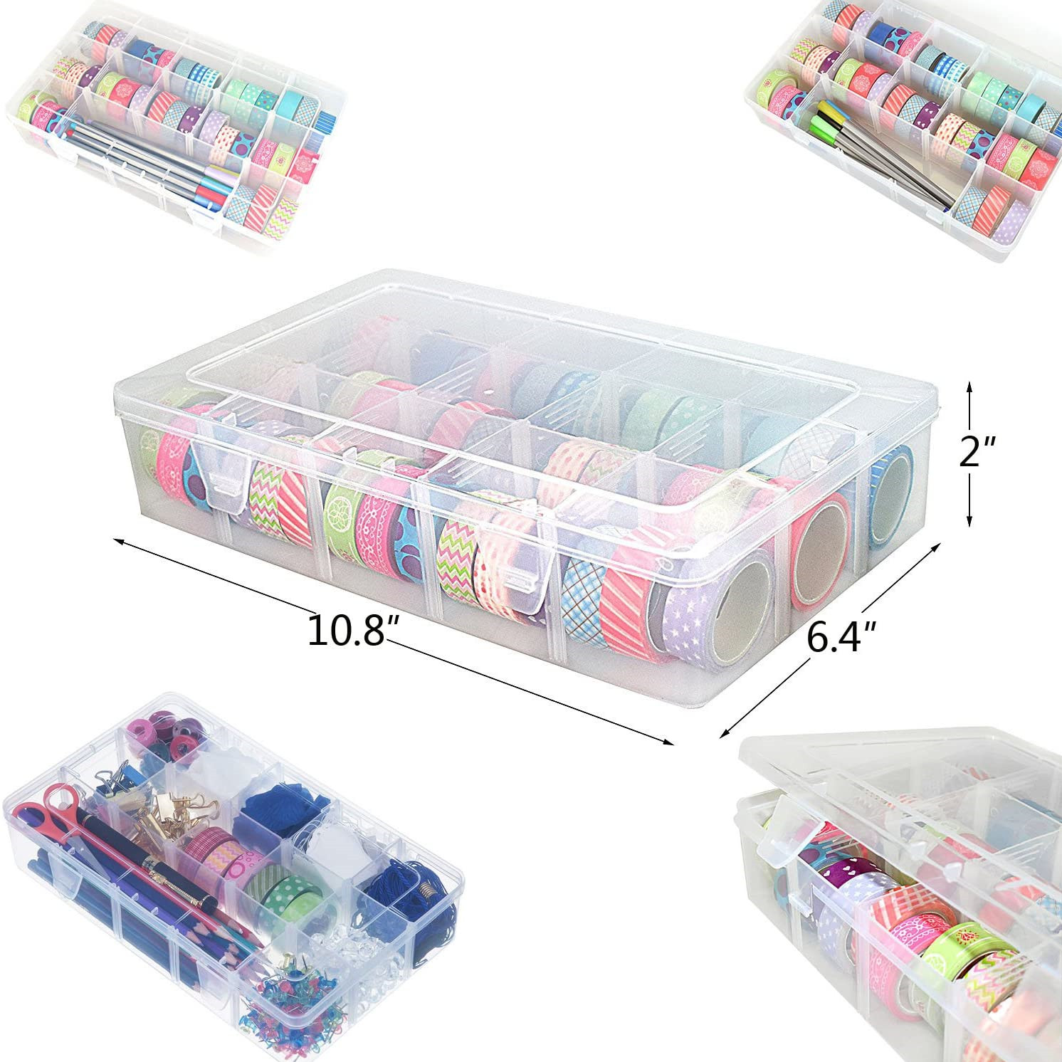 Washi Tape Box Organizer Storage Masking Tape Desktop Tape Diy Sticker Roll Tape Holder Storage
