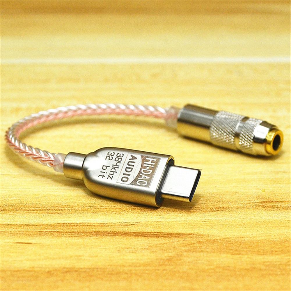 USB C DAC Headphone Adapter Portable 32bit386kHz Hifi DSD600ohm High Resistance Amplifier-Type C to 3.5mm Jack Adapter - ALC5686