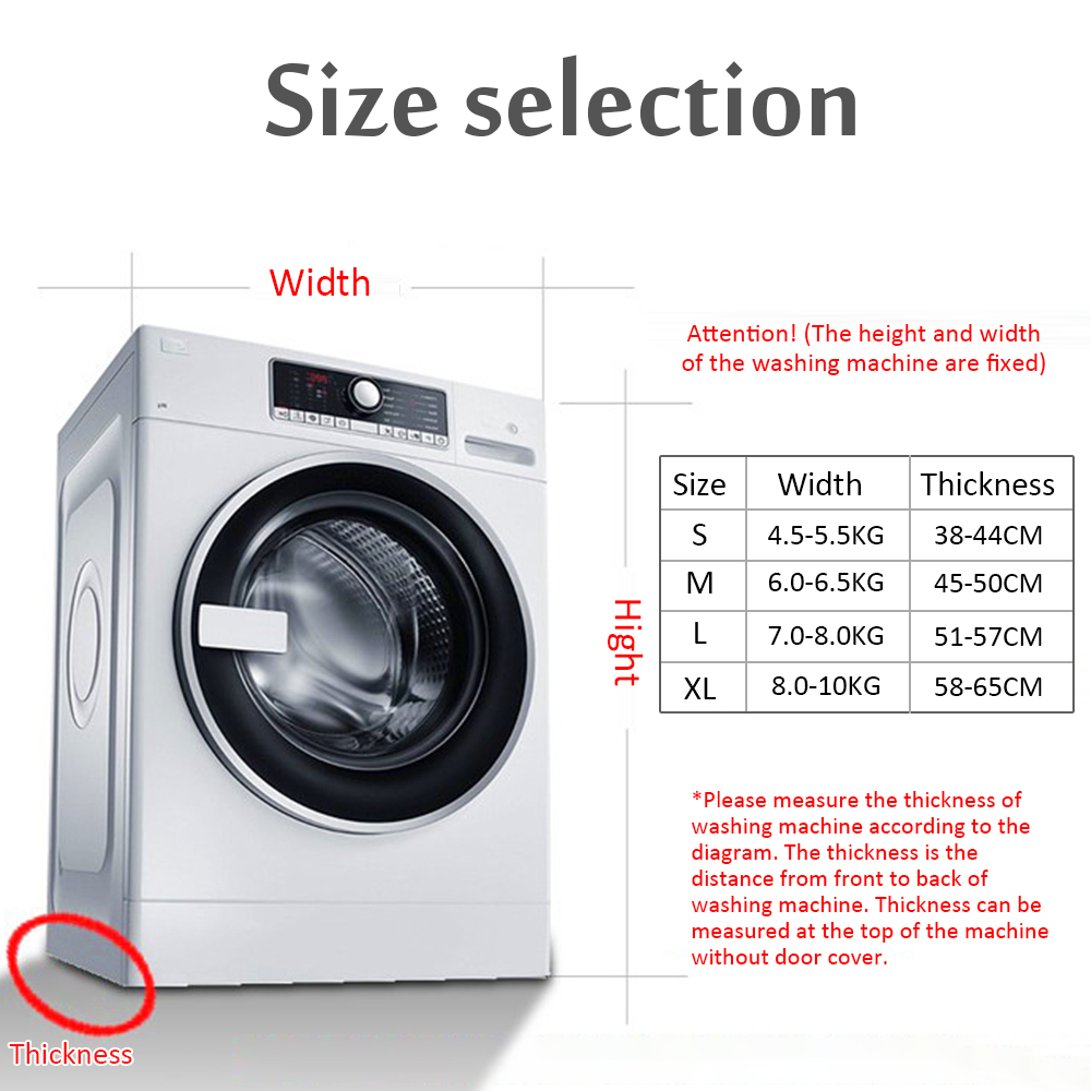 Home Roller Washing Machine Cover Modern Simple Oxford Cloth Dryer Waterproof Dustproof Hood Silver-coated Sunscreen Decoration