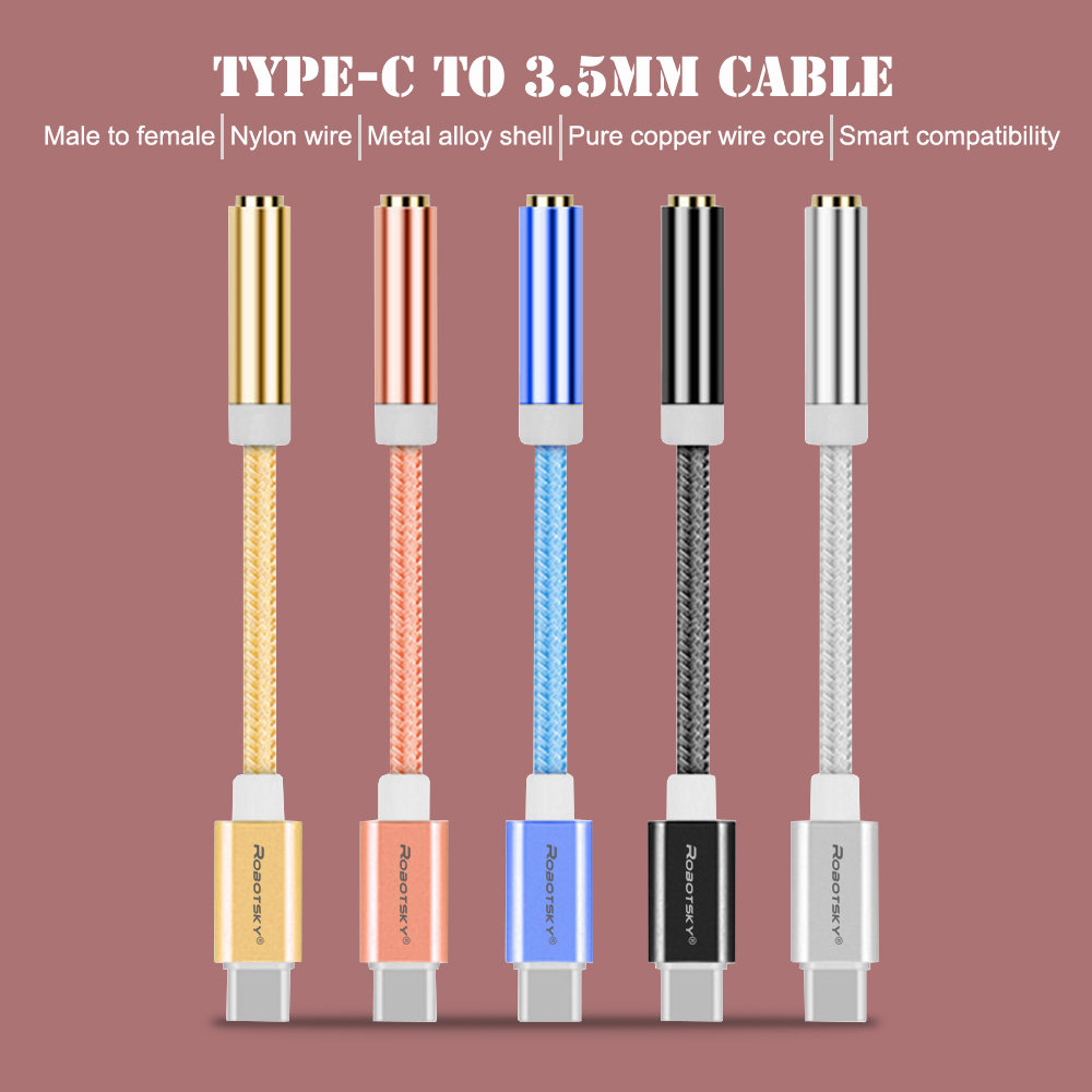 Usb Type C Naar 3.5Mm Koptelefoon Hoofdtelefoon Kabel Adapter USB-C Naar 3.5Mm Jack Aux Kabel Voor Letv 2 2pro Max2 Pro 3 Xiaomi 6