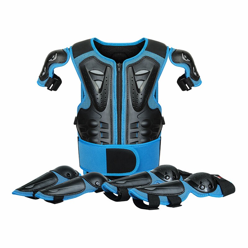 Kids Full Body Armor Protective Gear Chest Spine Back Protector Shoulder Arm Elbow Knee Protector Pads for Skating Bike Cycling