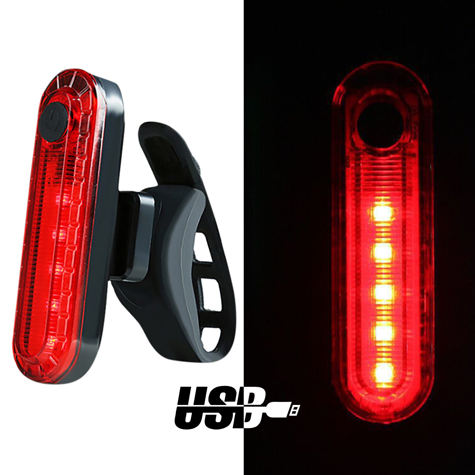 120Lumen Fiets Achterlicht Usb Oplaadbare Fietsen 4 Modi Led Achterlicht Waterdichte Mtb Racefiets Achterlicht Fiets Lamp: A