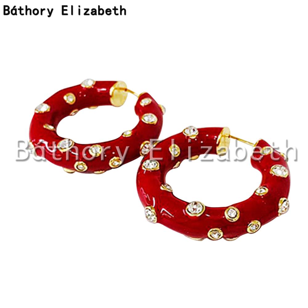Elizabety Elegante Glanzende Zirkoon Kristallen Zoete Donuts Oorbellen Voor Vrouwen Allergie-Proof Romantische Sieraden