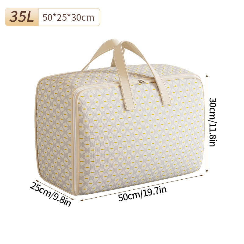 Klesoppbevaringspose med glidelås stor kapasitet sammenleggbar bagasjeflyttingspose med håndtak støvtett dyneoppbevaringspose: Rosa