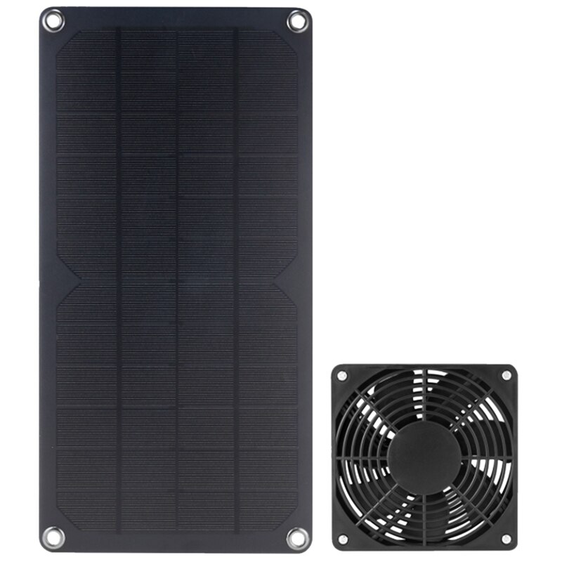 Zonnepaneel Fan Kit 50W Coop Koeler Afzuigventilator Lucht Ventilatie Warmteafvoer Fan Tool voor Kas Schuur Kip Hond Huis Thuis Zonneventilator